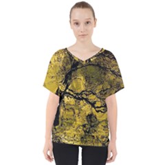 Colorful The Beautiful Of Traditional Art Indonesian Batik Pattern V-neck Dolman Drape Top by Sapixe