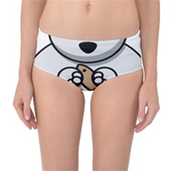 Bear Polar Bear Arctic Fish Mammal Mid-waist Bikini Bottoms by Nexatart