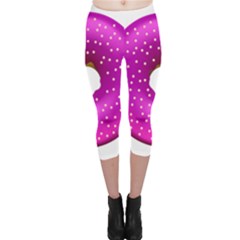 Donut Transparent Clip Art Capri Leggings  by Sapixe
