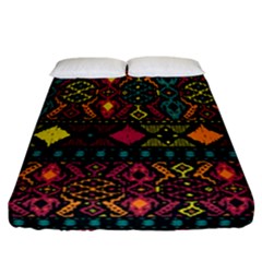 Ethnic Pattern Fitted Sheet (california King Size) by Sapixe