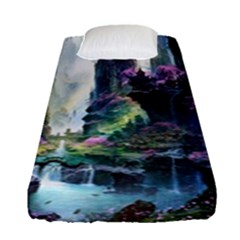 Fantastic World Fantasy Painting Fitted Sheet (single Size) by Sapixe