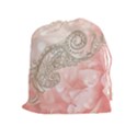 Wonderful Soft Flowers With Floral Elements Drawstring Pouches (Extra Large) View1