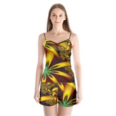 Floral Design Computer Digital Art Design Illustration Satin Pajamas Set by Sapixe