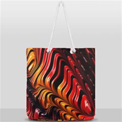 Fractal Mathematics Abstract Full Print Rope Handle Tote (large) by Sapixe