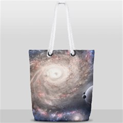 Galaxy Star Planet Full Print Rope Handle Tote (small) by Sapixe