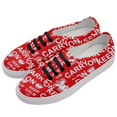 Keep Calm And Carry On Women s Classic Low Top Sneakers by Sapixe