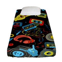 Music Pattern Fitted Sheet (single Size) by Sapixe