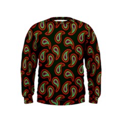 Pattern Abstract Paisley Swirls Kids  Sweatshirt by Sapixe