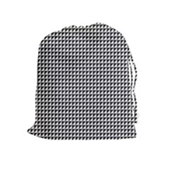 Triangulate Black And White Drawstring Pouches (extra Large) by jumpercat