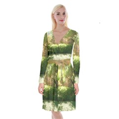Highland Park 19 Long Sleeve Velvet Front Wrap Dress by bestdesignintheworld