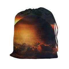 Saturn Rings Fantasy Art Digital Drawstring Pouches (xxl) by Sapixe