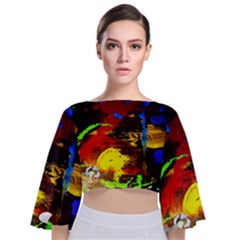 Balboa   Islnd On A Snd 5 Tie Back Butterfly Sleeve Chiffon Top by bestdesignintheworld