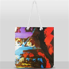 Balboa   Island On A Sand 17 Full Print Rope Handle Tote (large) by bestdesignintheworld