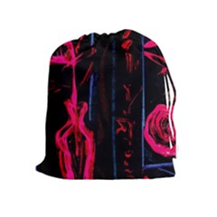 Calligraphy Drawstring Pouches (extra Large) by bestdesignintheworld