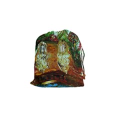 Royal Marine With Stone Lions Drawstring Pouches (small)  by bestdesignintheworld