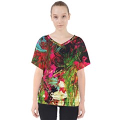 Sunset At The Footage Of Fudjiyama V-neck Dolman Drape Top by bestdesignintheworld