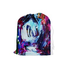 Dscf2355 - Funny House Drawstring Pouches (large)  by bestdesignintheworld