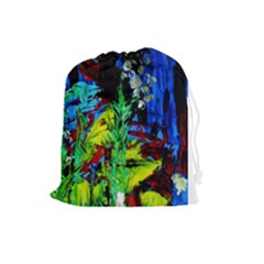 Dscf2472 - Perfect Night For Samurai Drawstring Pouches (large)  by bestdesignintheworld