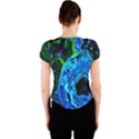 Dscf1604 - lady in blue kimono Crew Neck Crop Top View2