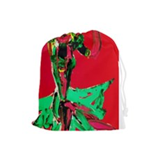 Dscf1545 - Spanish Dancer Drawstring Pouches (large)  by bestdesignintheworld