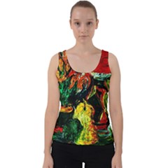 Pumpkins, Lamp And Tiger Lillies Velvet Tank Top by bestdesignintheworld