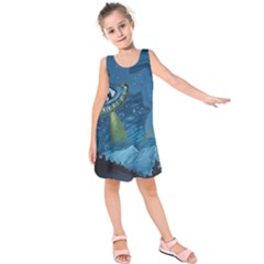 Dress8 Copy Kids  Sleeveless Dress by ElizabethJancewiczArt