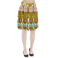 Traditional Thai Style Painting Pleated Skirt by Sapixe