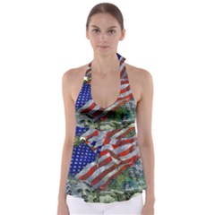 Usa United States Of America Images Independence Day Babydoll Tankini Top by Sapixe