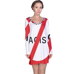 2000px No Racism Svg Long Sleeve Nightdress by demongstore