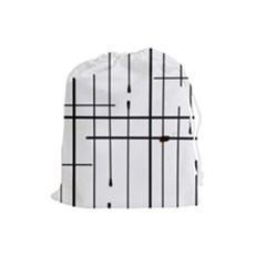 White Limits By Jandi Drawstring Pouches (large)  by Art2City