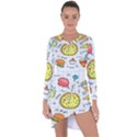 Colorful Doodle Soda Cartoon Set Asymmetric Cut-Out Shift Dress View1