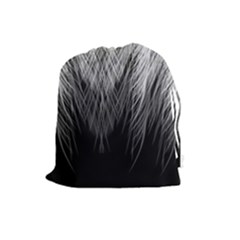 Feather Graphic Design Background Drawstring Pouches (large)  by Sapixe