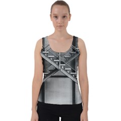 Architecture Stairs Steel Abstract Velvet Tank Top by Sapixe