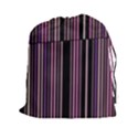 Shades of Pink and Black Striped Pattern Drawstring Pouches (XXL) View1