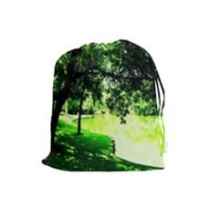 Lake Park 17 Drawstring Pouches (large)  by bestdesignintheworld