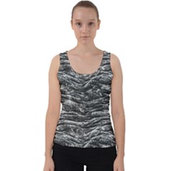 Dark Skin Texture Pattern Velvet Tank Top by dflcprints