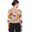 Beautiful Autumn Leaves Vector Velvet Crop Top View2
