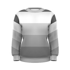 Elegant Shades Of Gray Stripes Pattern Striped Women s Sweatshirt by yoursparklingshop