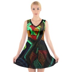 Girls Curiosity 12 V-neck Sleeveless Dress by bestdesignintheworld