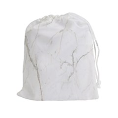 White Marble Tiles Rock Stone Statues Drawstring Pouches (xxl) by Simbadda