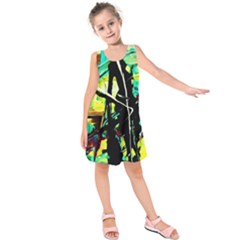 Dance Of Oil Towers 5 Kids  Sleeveless Dress by bestdesignintheworld