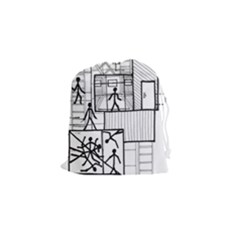 Drawing Drawstring Pouches (small)  by ValentinaDesign