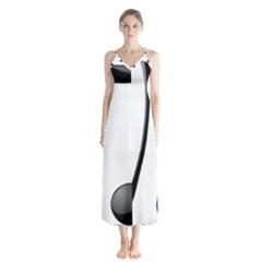 Music Note Button Up Chiffon Maxi Dress by StarvingArtisan