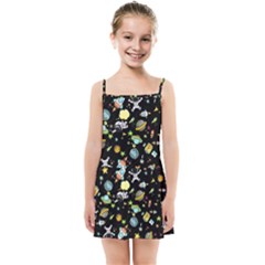 Space Pattern Kids Summer Sun Dress by Valentinaart