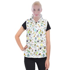 Space Pattern Women s Button Up Vest by Valentinaart