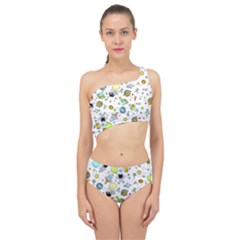 Space Pattern Spliced Up Swimsuit by Valentinaart