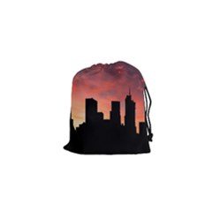 Skyline Panoramic City Architecture Drawstring Pouches (xs)  by Simbadda