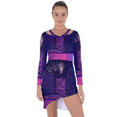 Architecture Home Skyscraper Asymmetric Cut-out Shift Dress by Simbadda