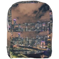 Cityscape Night Buildings Full Print Backpack by Simbadda