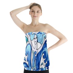 Abstract Colourful Comic Characters Strapless Top by Simbadda